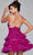 Jovani 39655 - Lace-Up Back Tiered Cocktail Dress Homecoming Dresses