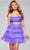 Jovani 39666 - Glitter Tulle Cocktail Dress Homecoming Dresses 00 / Purple