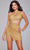 Jovani 39792 - One-Shoulder Keyhole Detailed Cocktail Dress Special Occasion Dress 00 / Gold