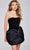 Jovani 39848 - Strapless Rose Detailed Cocktail Dress Cocktail Dresses