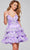 Jovani 39880 - Floral Tiered Cocktail Dress Homecoming Dresses