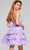 Jovani 39880 - Floral Tiered Cocktail Dress Homecoming Dresses