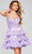 Jovani 39880 - Floral Tiered Cocktail Dress Homecoming Dresses