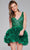 Jovani 39931 - Ruffled Sleeveless Cocktail Dress Special Occasion Dress 00 / Emerald