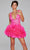 Jovani 39931 - Ruffled Sleeveless Cocktail Dress Special Occasion Dress 00 / Neon Hot pink