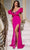 Jovani 39984 - Ruffled Off Shoulder Evening Gown Evening Dresses 00 / Fuchsia