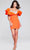 Jovani 39985 - Jeweled Sheath Cocktail Dress Special Occasion Dress 00 / Orange