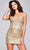 Jovani 40057 - Corset Bodice Rhinestone Embellished Cocktail Dress Cocktail Dresses