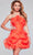 Jovani 40144 - Ruffle Sheath Cocktail Dress Homecoming Dresses 00 / Orange