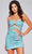 Jovani 40173 - Ruched Cutout Cocktail Dress Homecoming Dresses 00 / Light Blue