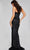 Jovani 40182 - Sheer One Shoulder Beaded Formal Gown Evening Dresses 10 / Black