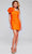 Jovani 40205 - Floral One Shoulder Cocktail Dress Homecoming Dresses 00 / Orange