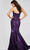 Jovani 40318SC - Strapless Floral Metallic Prom Gown Prom Dresses 12 / Purple