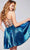 Jovani 40350 - Metallic Pleated Short Dress Homecoming Dresses