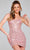 Jovani 40358 - Embellished Corset Bodice Cocktail Dress Homecoming Dresses 00 / Rose