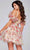 Jovani 40505 - Floral Printed Empire Waist Cocktail Dress Homecoming Dresses