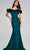 Jovani 40595 - Floral Appliqued Sweetheart Evening Gown Special Occasion Dress 00 / Emerald