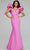 Jovani 40663 - Ruffle Trimmed Evening Gown Special Occasion Dress 00 / Rose