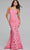 Jovani 40744 - Floral Lace Evening Gown Special Occasion Dress 00 / Pink