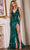 Jovani 40757 - Floral Sequin Prom Dress Prom Dresses 00 / Emerald