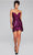 Jovani 40812 - Sequin V-Neck Cocktail Dress Homecoming Dresses 00 / Fuchsia