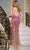 Jovani 40817 - Beaded Stripe V-Neck Evening Gown Evening Dresses