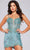 Jovani 40922 - Glitter Sheath Cocktail Dress Homecoming Dresses 00 / Sage