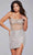 Jovani 41090 - Rhinestone Embellished Corset Bodice Cocktail Dress Cocktail Dresses