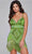 Jovani 41101 - Sleeveless Fringed Hem Cocktail Dress Cocktail Dresses 00 / Lime/Green