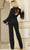 Jovani 42122 - Long Sleeve Beaded Fringe Pant Suit Special Occasion Dress