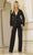 Jovani 42122 - Long Sleeve Beaded Fringe Pant Suit Special Occasion Dress