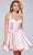 Jovani 42342 - Tie Strap Sweetheart Cocktail Dress Homecoming Dresses 00 / Blush