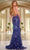 Jovani 42399 - Spaghetti Strap High Slit Sequin Prom Gown Special Occasion Dress