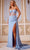 Jovani 42503 - Plunging Corset Prom Dress Prom Dresses 00 / Light-Blue