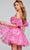 Jovani 42573 - Floral Print Ruffled Cocktail Dress Homecoming Dresses