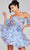 Jovani 42573 - Floral Print Ruffled Cocktail Dress Homecoming Dresses