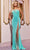 Jovani 42670 - Bejeweled Inset Prom Dress Prom Dresses 00 / Turquoise