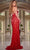 Jovani 42724 - Lace Overlay Plunging Halter Prom Dress Prom Dresses