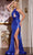 Jovani 42821 - Cross Halter Prom Dress Prom Dresses 00 / Cobalt