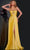 Jovani 42971 - Cross Strap Cutout Prom Dress Prom Dresses 00 / Yellow