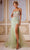 Jovani 43189 - Sheer Bodice V-Neck Prom Gown Prom Dresses 00 / Mint