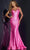 Jovani 43443 - V-Neck Mermaid Prom Dress Prom Dresses 00 / Hot Pink