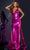 Jovani 43572 - Metallic Halter Prom Dress Prom Dresses 00 / Fuchsia