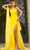 Jovani 43697 - Jeweled Halter Prom Dress Pageant Dresses 00 / Yellow