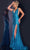 Jovani 43725 - Glittering V-Neck Prom Dress Prom Dresses 00 / Turquoise