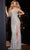 Jovani 43765 - Jeweled Strap Detail Dress Prom Dresses 00 / Silver