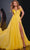 Jovani 43842 - Shirred Off Shoulder Prom Dress Prom Dresses 00 / Yellow