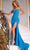 Jovani 44427 - Mermaid Prom Dress with Slit Evening Dresses 00 / Ocean