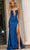 Jovani 44428 - Lace Up Halter Prom Dress Prom Dresses 00 / Navy