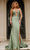 Jovani 44428 - Lace Up Halter Prom Dress Prom Dresses 00 / Sage